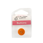 Botón Plástico Flor 15mm 6un