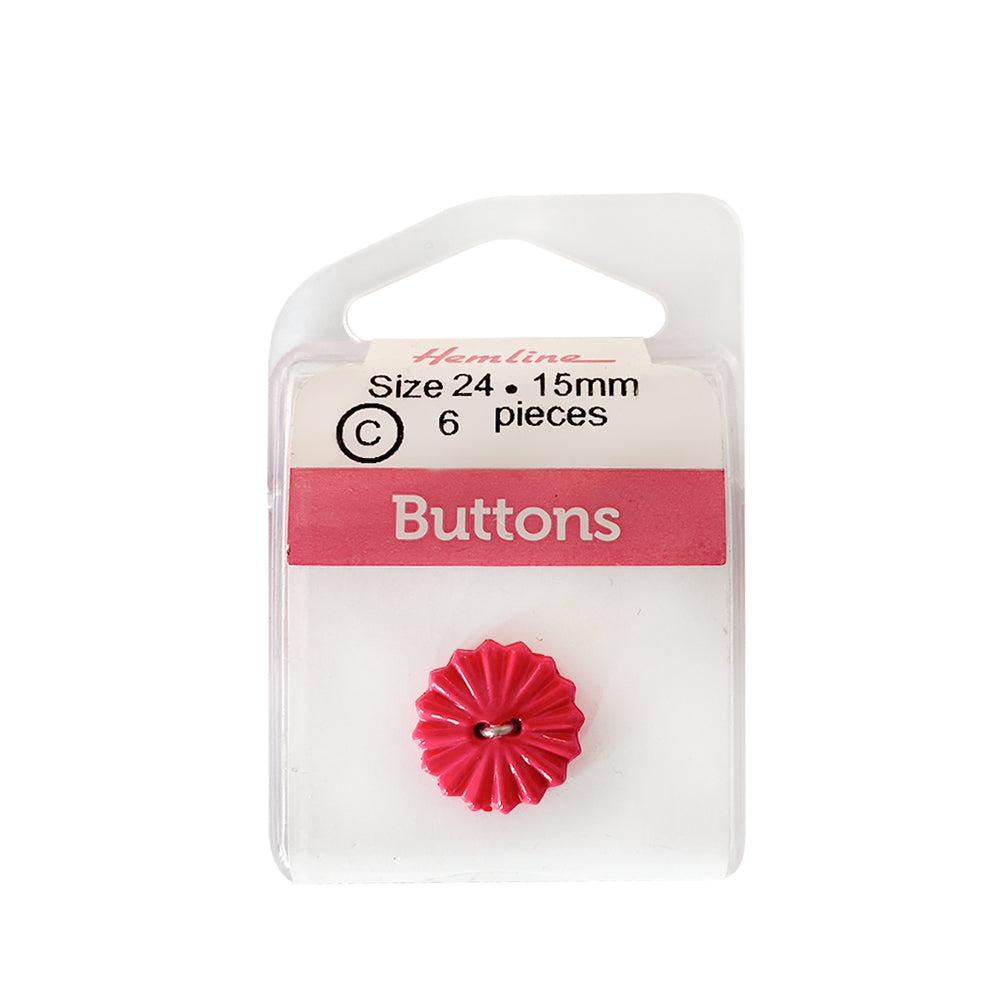 Botón Plástico Flor 24mm 6un