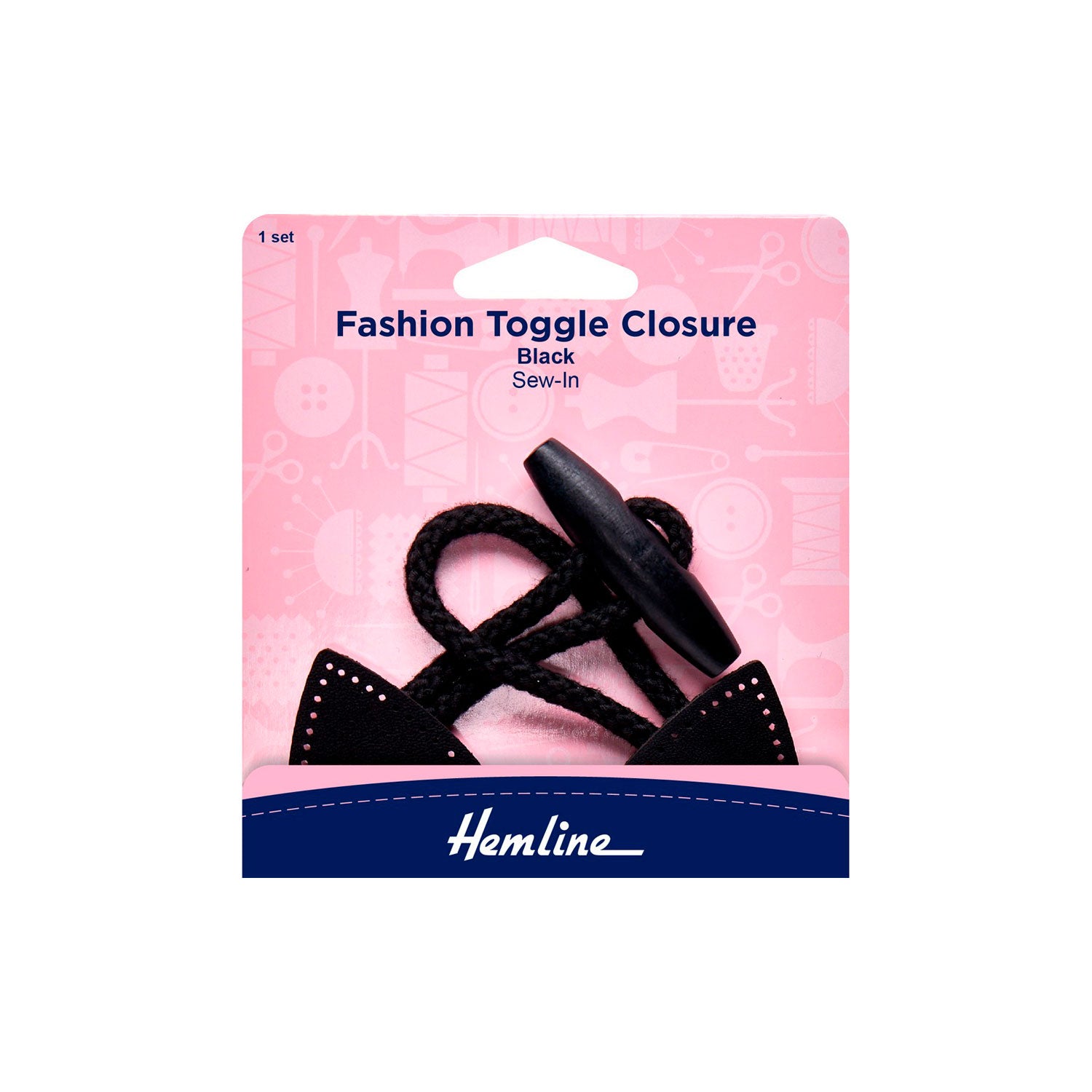 Botón con Pasador Montgomery Negro Hemline