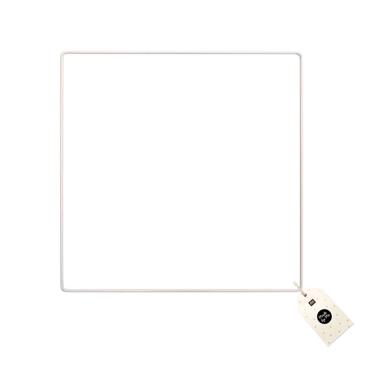 Argolla Metálica Cuadrada Blanca