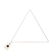 Argolla Metálica Triangular Blanca