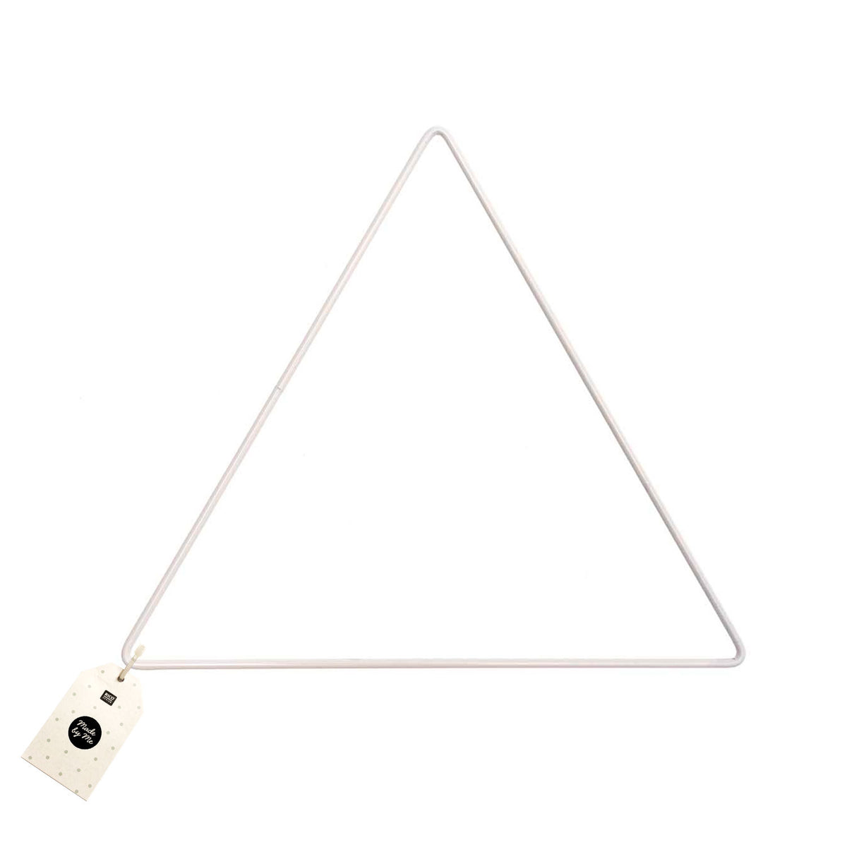 Argolla Metálica Triangular Blanca