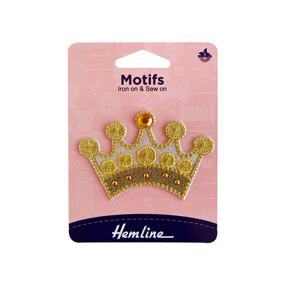 Parche Iron-On Corona 5.5x7.5 CM