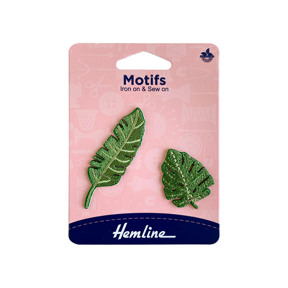 Parche Iron-On Hoja 3.8x4.7 CM y 3.7x2.8CM