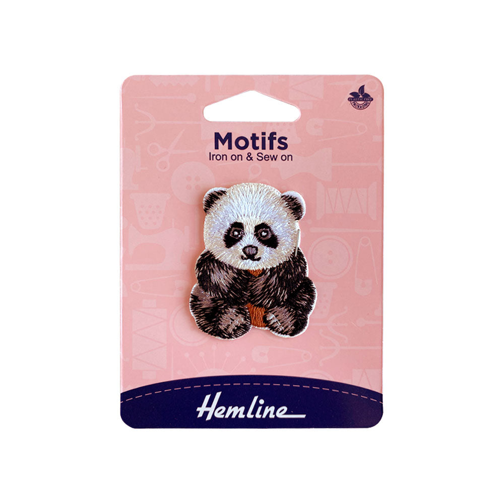 Parche Iron-On Panda 4.2x5.2 CM