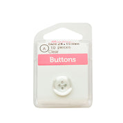 Bot&oacute;n Pl&aacute;stico Blanco Brillante