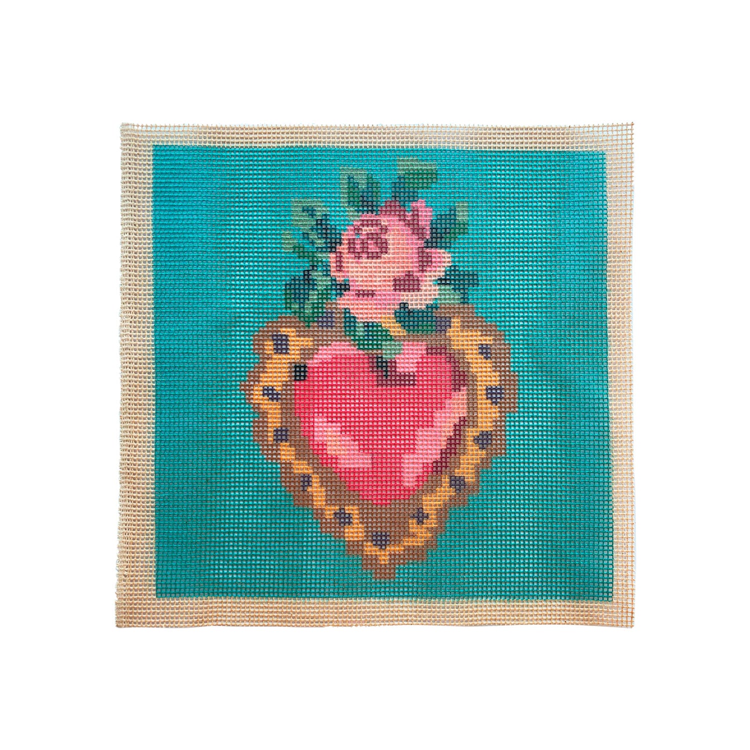 Esterilla Corazón Flor Grande 45x45cm I. Jullian