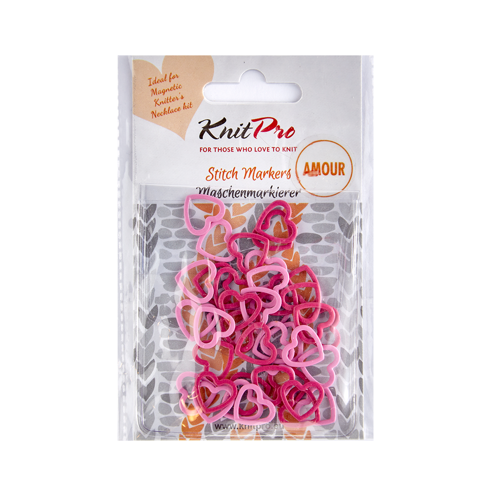 Marcadores de Puntos Amour Met&amp;aacute;licos 40 un Knit Pro
